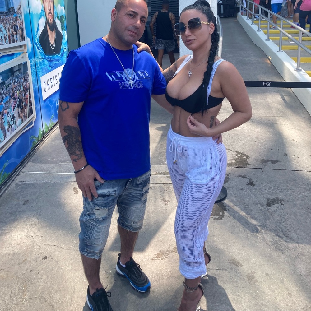 Ricki Brazil fishnet joggers